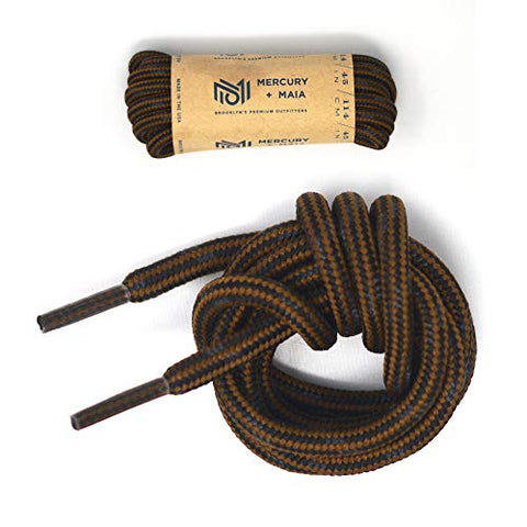 Image of Honey Badger Work Boot Laces Heavy Duty W/Kevlar - Chestnut and Black