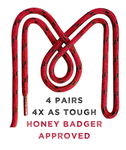 Image of Honey Badger Boot Laces Heavy Duty W/Kevlar - (3 Pairs)